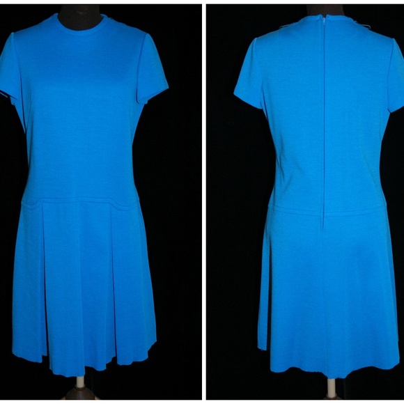 Vintage Puritan Dresses Vtg 6s Bright Blue Scooter Dress Size